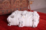 Handmade berber wedding blanket rug pouf