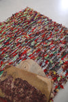 Handmade Boucherouite berber rug 3.6 FT X 4.7 FT