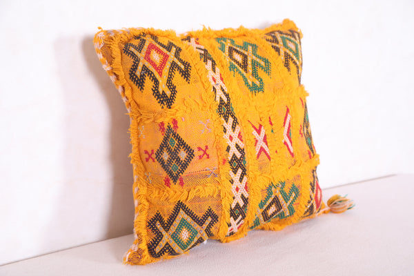 Striped Moroccan pillow 14.5 INCHES X 15.3 INCHES