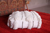 Moroccan handwoven wedding blanket pouf