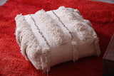 Moroccan handwoven wedding blanket pouf