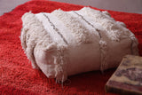 Moroccan handwoven wedding blanket pouf