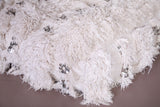 Berber handwoven wedding blanket rug pouf