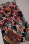 Boucherouite berber Moroccan small rug - 1.8 FT X 3.3 FT