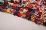 Handknotted boucherouite berber Moroccan rug 3 FT X 5.4 FT