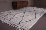 Vintage handmade beni ourain rug 6 FT X 9.6 FT