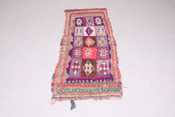 Colorful moroccan Runner Azilal rug 2.3 FT X 5.9 FT