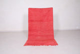 Moroccan rug red 3.4 FT X 6.3 FT