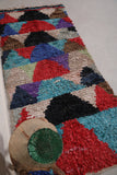 Moroccan runner handmade Boucherouite rug 3 FT X 7.2 FT