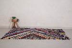 Hallway boucherouite Moroccan shag rug 3.4 FT X 6.4 FT