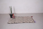 Berber vintage moroccan wool rug 3.3 FT X 6.6 FT