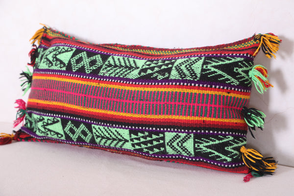 Vintage moroccan pillow 13.7 INCHES X 25.1 INCHES
