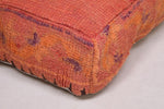 Moroccan Kilim Pouf - Burnt Orange Vintage Floor Cushion
