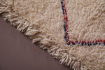 Runner Moroccan small berber beige, purple and red rug 3 FT X 4.3 FT