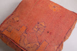 Moroccan Kilim Pouf - Burnt Orange Vintage Floor Cushion