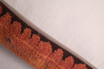 Moroccan Kilim Pouf - Burnt Orange Vintage Floor Cushion