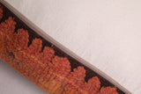 Moroccan Kilim Pouf - Burnt Orange Vintage Floor Cushion