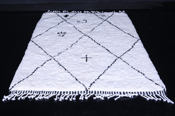 Moroccan handmade berber beni ourain rug 5 FT X 7 FT