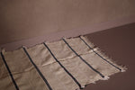 Flatwoven berber beige Moroccan rug - 3.6 FT X 6.3 FT