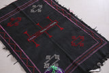 moroccan rug black 2.8 FT X 4.4 FT