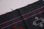 moroccan rug black 2.8 FT X 4.4 FT