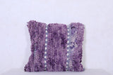 Purple moroccan handmade rug pillow 17.3 INCHES X 17.3 INCHES