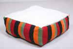 Two Colorful handmade berber Moroccan rug Poufs