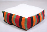 Two Colorful handmade berber Moroccan rug Poufs