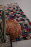 Moroccan Boucherouite fabulous carpet 3.6 FT X 6.6 FT