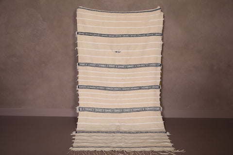 Berber flatwoven Moroccan rug  4 FT X 7.7 FT