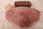 Handmade berber all wool azilal rug Pouf