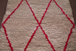 Square handmade Moroccan berber rug - 2.9 FT X 3.5 FT
