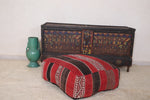 Moroccan kilim handmade woven berber rug pouf