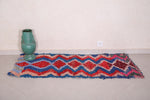 Vintage colorful handmade Moroccan rug , 2.1 FT X 5.3 FT