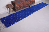 Entryway blue Moroccan rug, custom Berber carpet