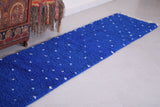 Entryway blue Moroccan rug, custom Berber carpet