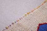 Vintage handmade colorful runner rug 3.2 FT X 6.8 FT