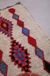 Vintage handmade colorful runner rug 3.2 FT X 6.8 FT