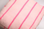 handmade Moroccan flatwoven pink rug pouf