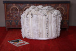 Berber kilim handmade round rug pouf