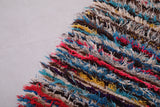 Entryway colorful boucherouite moroccan carpet 2.4 FT X 4.7 FT