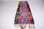 Colorful Boucherouite berber moroccan rug 3.4 FT X 10.5 FT