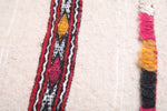 Two flatwoven berber handmade vintage rug poufs