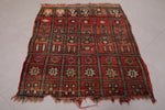 Square handmade berber moroccan rug - 3.9 FT X 4.8 FT