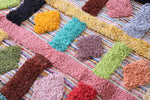 Colorful hanmade moroccan berber rug 8 FT X 11.1 FT