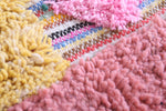 Colorful hanmade moroccan berber rug 8 FT X 11.1 FT