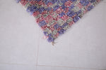 Runner colorful moroccan boucherouite rug 4 FT X 9.9 FT