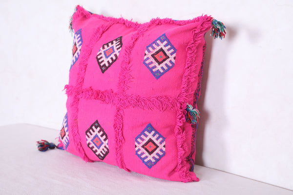 Moroccan handmade kilim pillow 16.9 INCHES X 17.3 INCHES