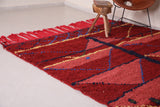 Custom Moroccan handmade rug, berber azilal red carpet