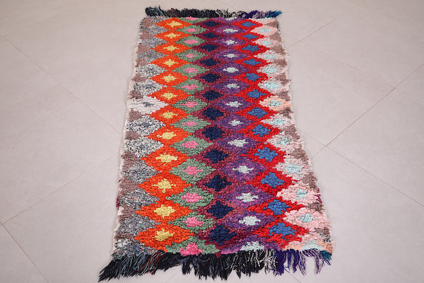 Small runner handmade berber Moroccan rug – 2.6 FT x 5.2 FT | Vibrant and unique
